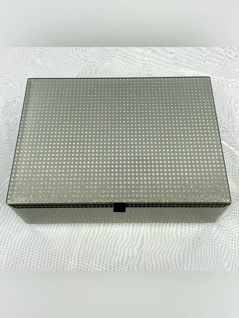TAHARI mirrored dotted sparkly jewelry box